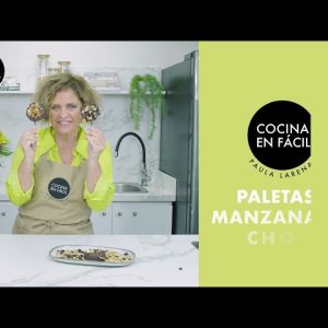 4. Paletas de Manzanas con Chocolate Amargo
