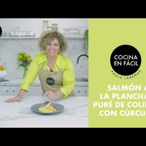 39. Salmón a la plancha y puré de Coliflor con Cúrcuma